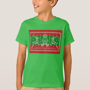 Ugly sweater jingle bells Xmas reindeers crochet