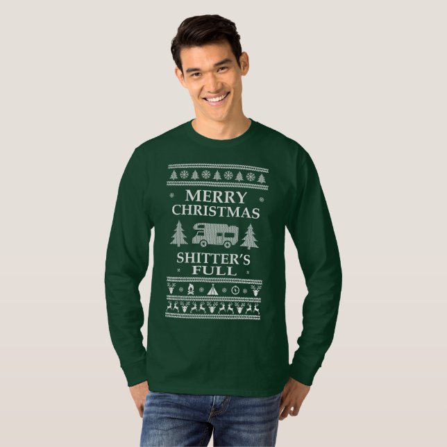 Ugly Sweater Merry Christmas Shitters Full RV (Front Full)