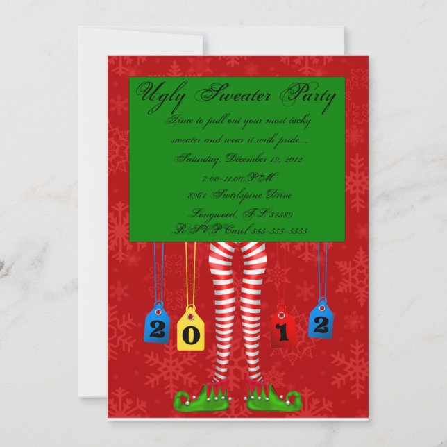 ugly sweater party invitation (Front)
