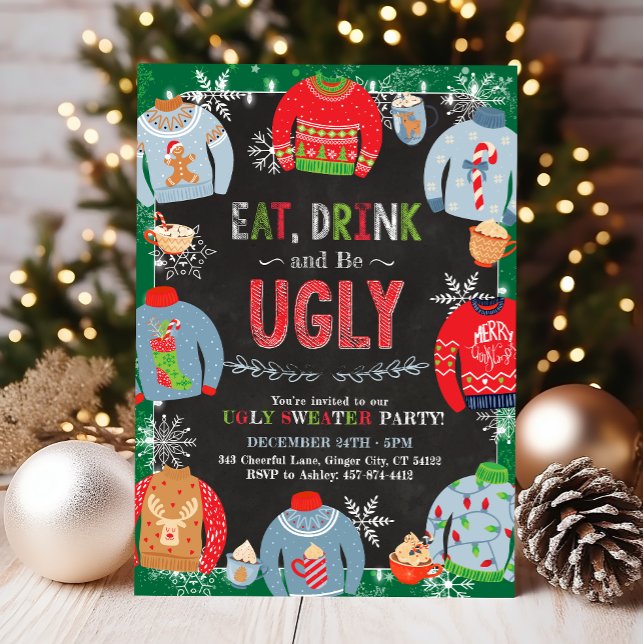 Ugly Sweater Party Invitation - Birthday Party (Creator Uploaded)