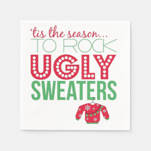 Ugly Sweater Party Paper Plates Napkin