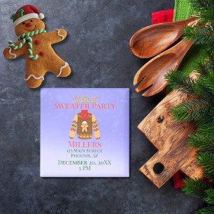 Ugly Sweater Party Reminder Magnet
