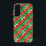 Ugly sweater pattern jingle bells Merry Xmas yarn Samsung Galaxy Case<br><div class="desc">Knitting pattern in ugly sweater style with jingle bells and Merry Xmas text</div>