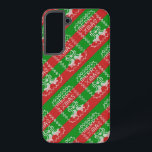 Ugly sweater pattern jingle bells Merry Xmas yarn Samsung Galaxy Case<br><div class="desc">Knitting pattern in ugly sweater style with jingle bells and Merry Xmas text</div>