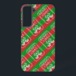 Ugly sweater pattern jingle bells Merry Xmas yarn Samsung Galaxy Case<br><div class="desc">Knitting pattern in ugly sweater style with jingle bells and Merry Xmas text</div>
