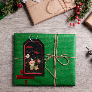  Ugly Sweater Reindeer Holiday Gift Tags