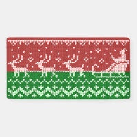 Ugly sweater Santa Claus sleigh and reindeers