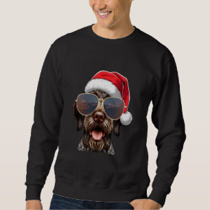 Ugly Sweater Santa German Wirehaired Pointer Dog C