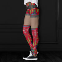 Ugly Sweater Short Skirt Thigh High | Dark Skin