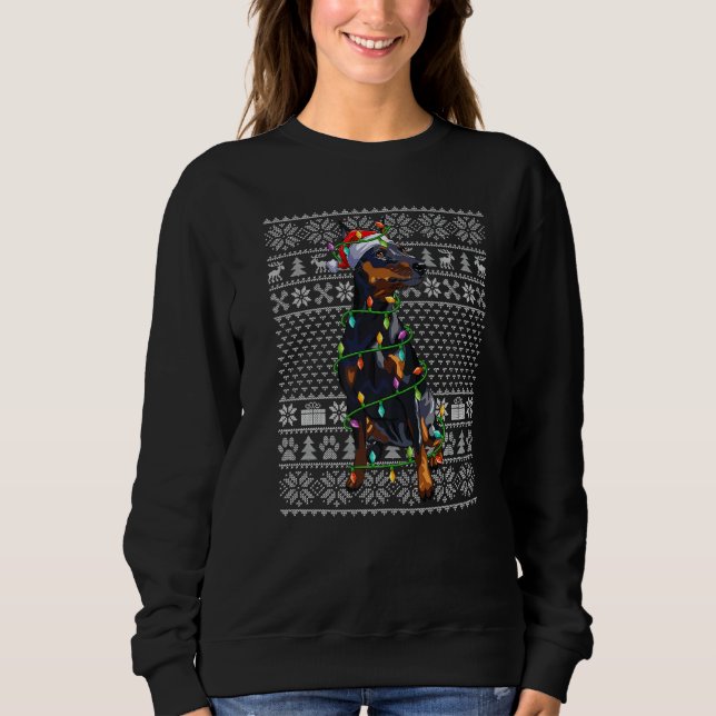 Ugly Sweater Style Santa Miniature Pinscher Dog Ch (Front)
