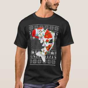 Ugly Sweater Style Xmas Lights Santa Koi Fish Chri