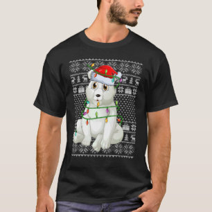 Ugly Sweater Style Xmas Lights Santa Polar Bear Ch