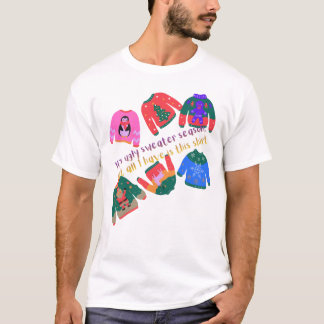 Ugly Sweater T Shirt, Holiday Graphic, Christmas T
