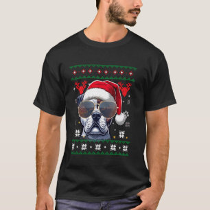 Ugly Sweater X-mas Santa American Bulldog Dog Chri