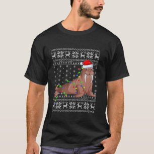 Ugly Sweater Xmas Lights Santa Hat Walrus Christma
