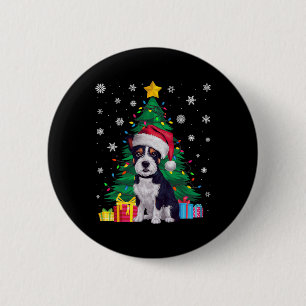 Ugly Sweater Xmas Tree American Staffordshire Terr 6 Cm Round Badge