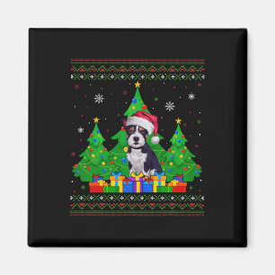 Ugly Sweater Xmas Tree American Staffordshire Terr Magnet