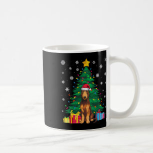 Ugly Sweater Xmas Tree Lights Irish Wolfhound Dog Coffee Mug