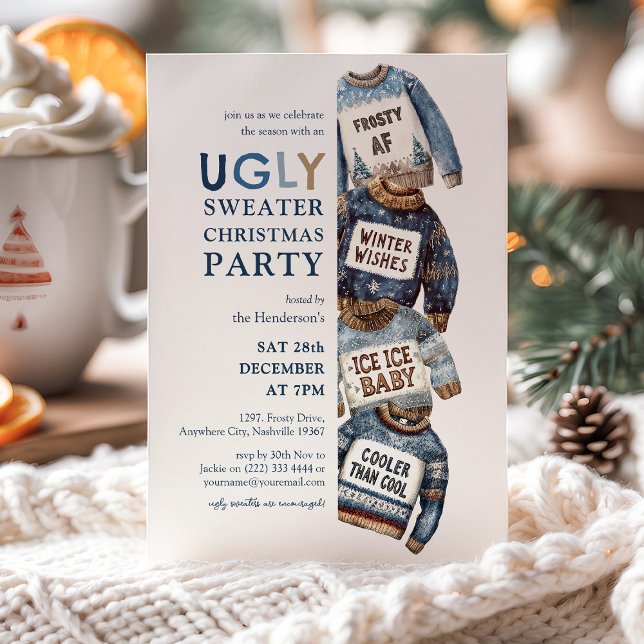 Ugly Sweaters Christmas Party Invitation (Creator Uploaded)