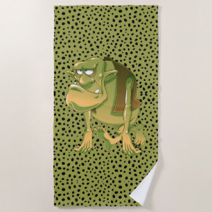 Ugly Troll Beach Towel