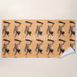 Ugly Troll Thunder_Cove Beach Towel
