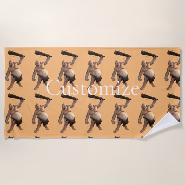 Ugly Troll Thunder_Cove Beach Towel (Front)