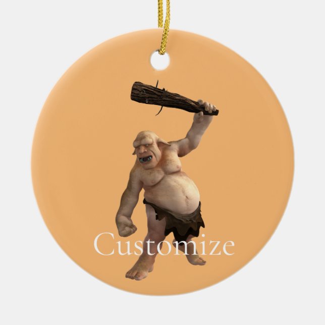 Ugly Troll Thunder_Cove Ceramic Tree Decoration (Front)