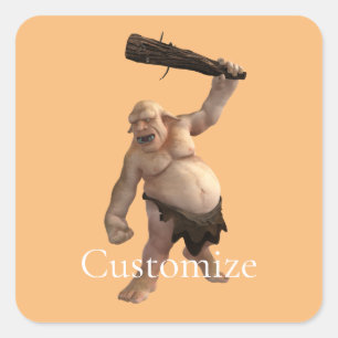 Ugly Troll Thunder_Cove Square Sticker