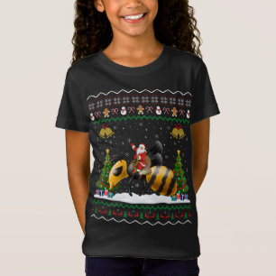 Ugly Wasp Xmas Gift Santa Riding Wasp Christmas T-Shirt