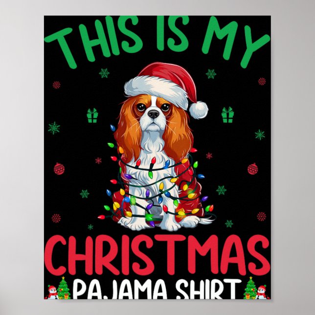 Ugly Xmas Cavalier King Charles Spaniel Dog Christ Poster (Front)