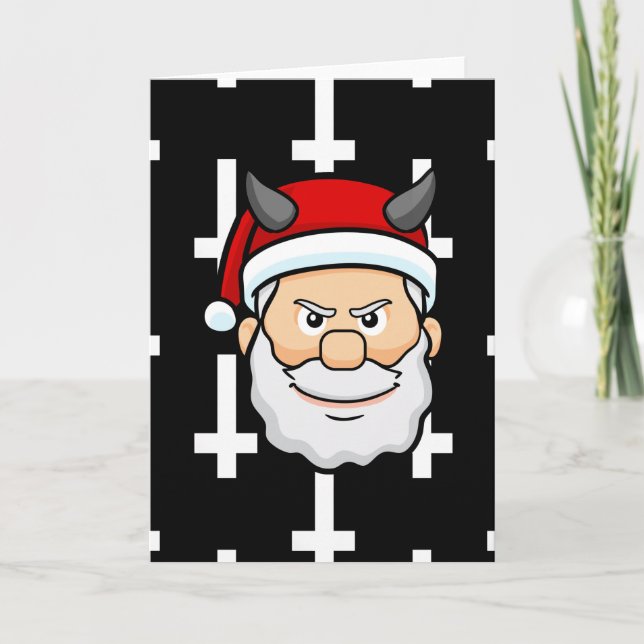 ugly xmas evil santa claus invitation (Front)