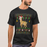 Ugly Xmas Lighting Santa Chamois Christmas  T-Shirt<br><div class="desc">Ugly Xmas Lighting Santa Chamois Christmas</div>