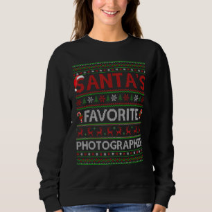Ugly Xmas Lighting Santa's Favourite Photographer  Sweatshirt