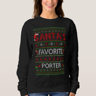 Ugly Xmas Lighting Santa's Favourite Porter Christ Sweatshirt