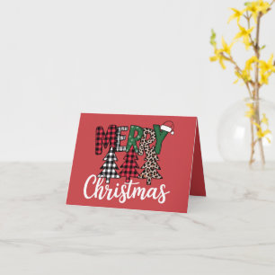 Ugly Xmas Merry and Bright Christmas Tree Santa  Card