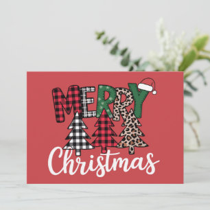 Ugly Xmas Merry and Bright Christmas Tree Santa Invitation