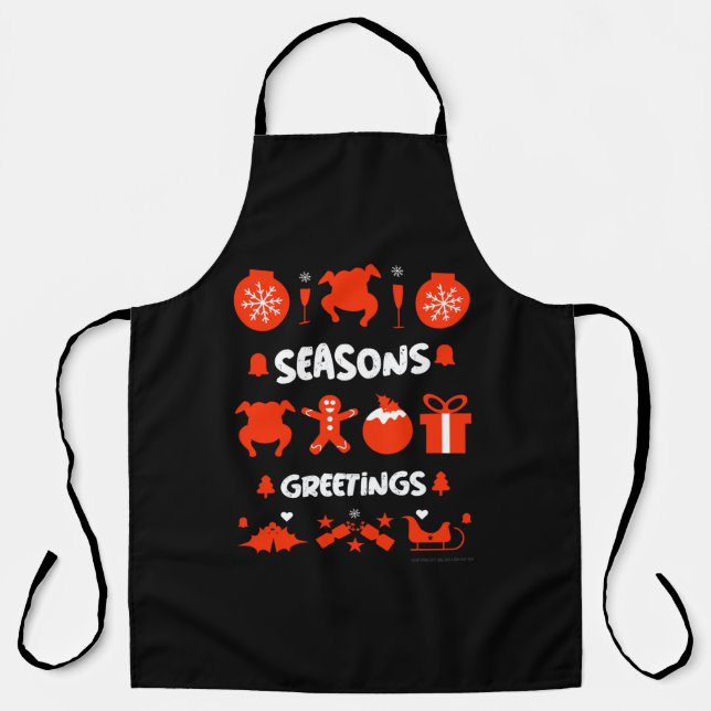 Ugly xmas office party sweater  apron (Front)
