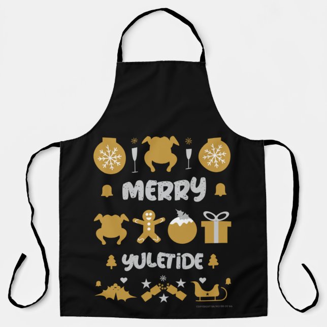 Ugly xmas office party sweater   apron (Front)