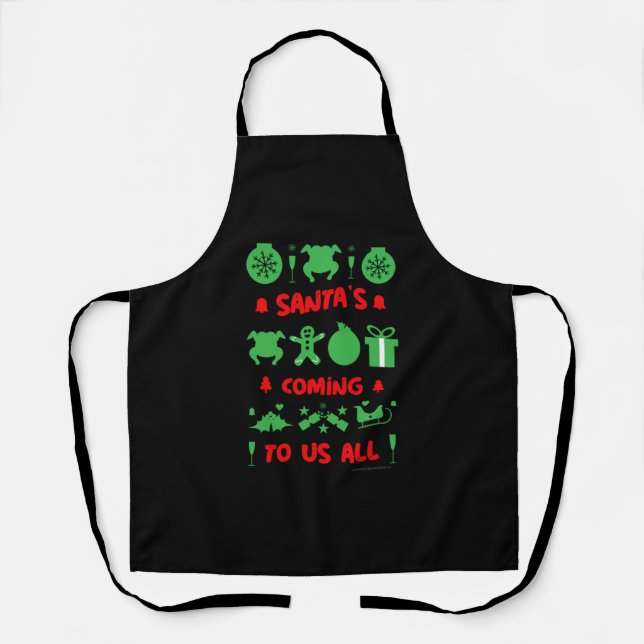 Ugly xmas office party sweater   apron (Front)