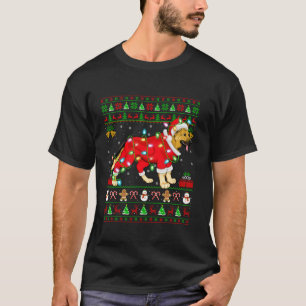 Ugly Xmas Santa Costume German Shepherd Dog Christ T-Shirt