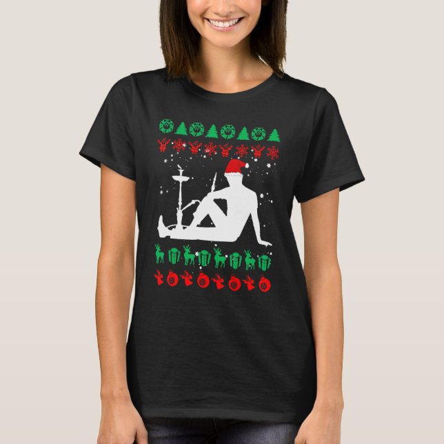 Ugly Xmas  Shisha Shisha Shisha Hookah Smoke T-Shirt (Front)