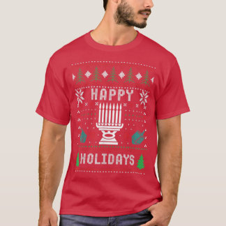 Ugly Xmas Sweater Happy Holidays Jewish Gift With 