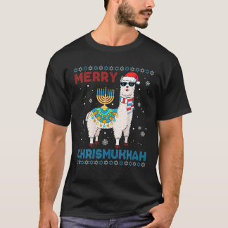 Ugly Xmas Sweater Merry Chrismukkah Cute Llama In