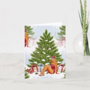 ugly xmas sweater pin up holiday card