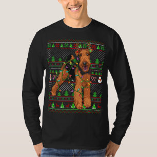 Ugly Xmas Sweater Style Funny Airedale Terrier Dog