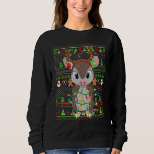 Ugly Xmas Sweater Style Lighting Armadillo Christm