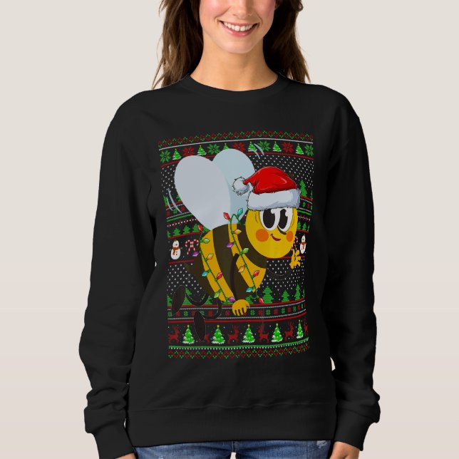 Ugly Xmas Sweater Style Lighting Bee Christmas (Front)