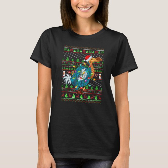Ugly Xmas Sweater Style Lighting Dodo Bird Christm (Front)