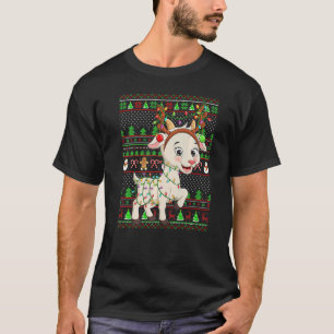 Ugly Xmas Sweater Style Lighting Goat Christmas