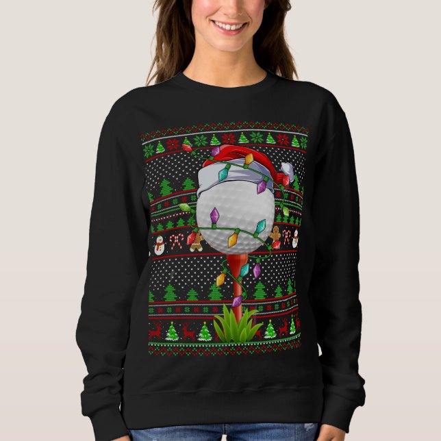 Ugly Xmas Sweater Style Lighting Golf Christmas (Front)